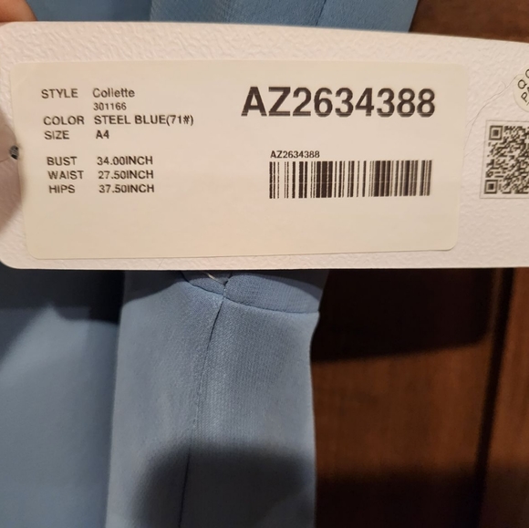 Azazie Collette dress A4 Steel Blue - Picture 8 of 8